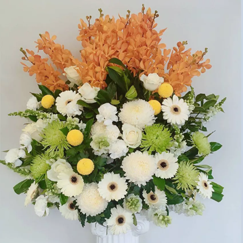 黃綠白色系花籃