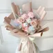 藕粉色永生花束