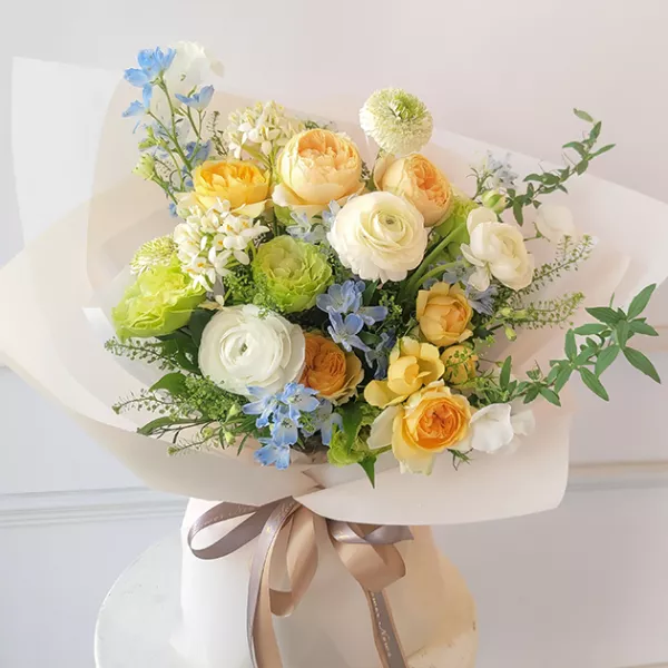 進口黃玫瑰花束  