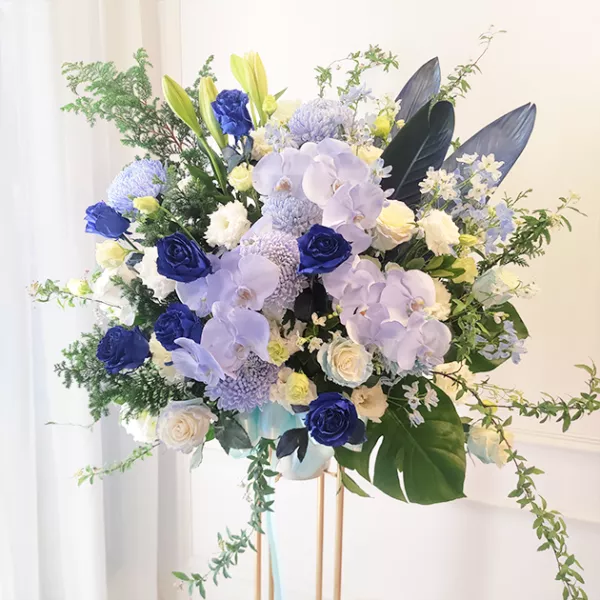 籃色系高架花籃