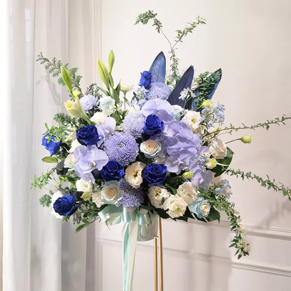 籃色系高架花籃